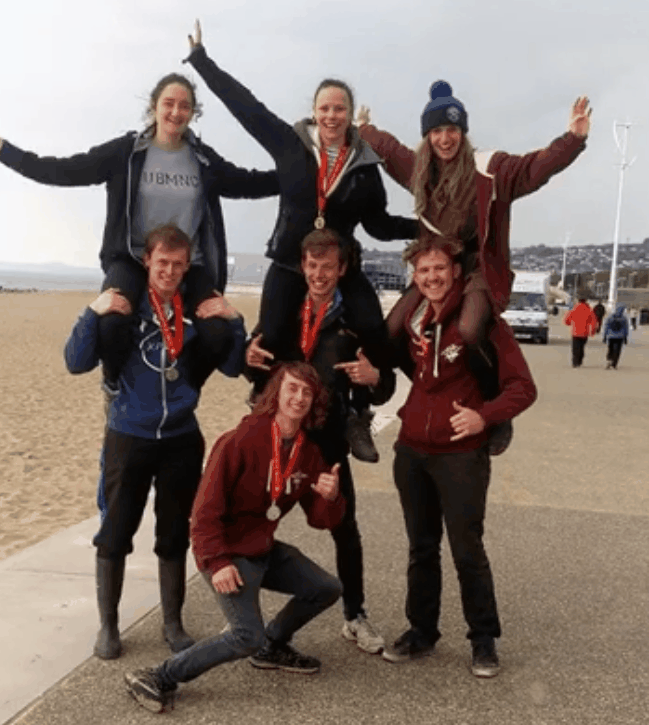 Bristol Team Photo gif, with 5 medals form last year